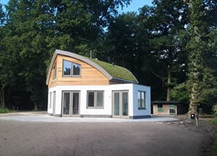 Circular sedum roof